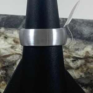 Tungsten size 8 brushed ring